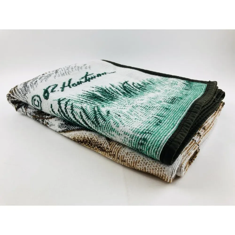 Biederlack Buck & Doe Deer Reversible Blanket USA Hunting J Hautman Throw Lodge